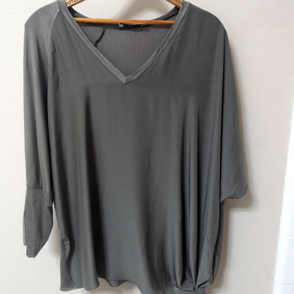 Lola & Sofie blouse medium olive green